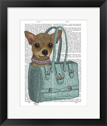 Framed Chihuahua In Bag Print