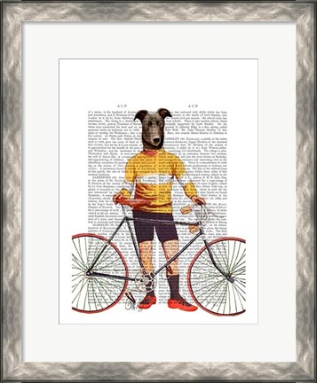 Framed Greyhound Cyclist Print