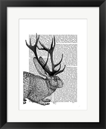 Framed Jackalope Portrait 2 Print