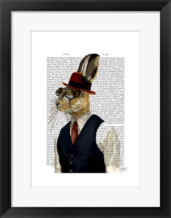 Framed Horatio Hare In Waistcoat Print