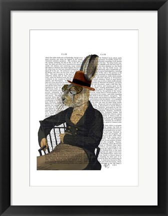 Framed Horatio Hare On Chair Print