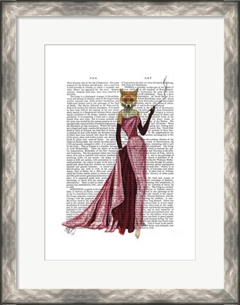 Framed Glamour Fox in Pink Print