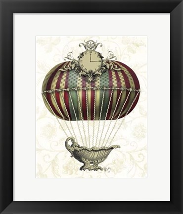 Framed Baroque Balloon with Clock Print