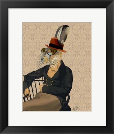 Framed Horatio Hare on Chair Print