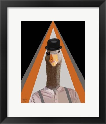 Framed Clockwork Orange Goose Print