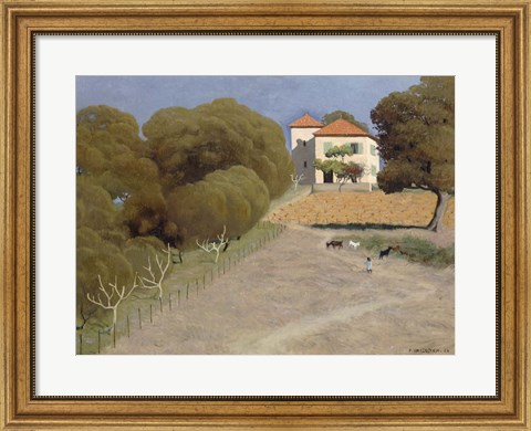 Framed House with Red Roof, 1924 Print