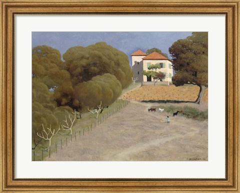 Framed House with Red Roof, 1924 Print