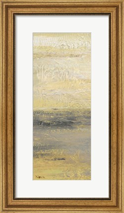 Framed Siena Abstract Yellow Gray Panel II Print