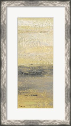 Framed Siena Abstract Yellow Gray Panel II Print