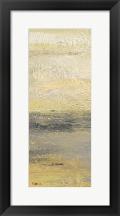 Framed Siena Abstract Yellow Gray Panel II Print