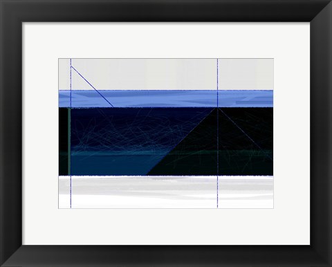 Framed Deep Blue Print