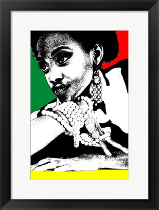 Framed Aisha Jamaica Print