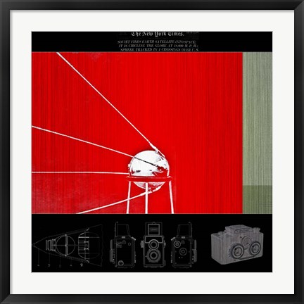 Framed Sputnik Art Print