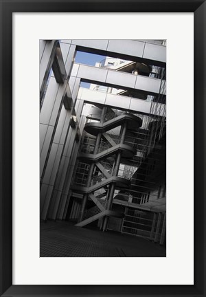 Framed Stairs Fuji Building Print