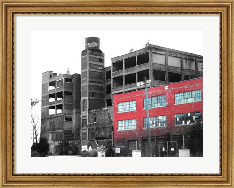 Framed Old Building In Detroit 1 Print