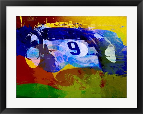 Framed Ferrari Testarossa Watercolor Print