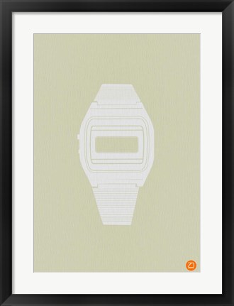 Framed White Electronic Watch Print