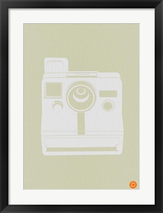 Framed White Polaroid Camera 2 Print