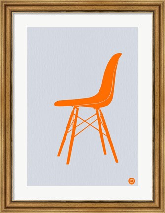 Framed Orange Eames Chair Print