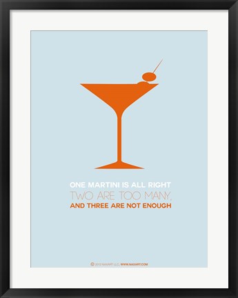 Framed Martini Orange Print