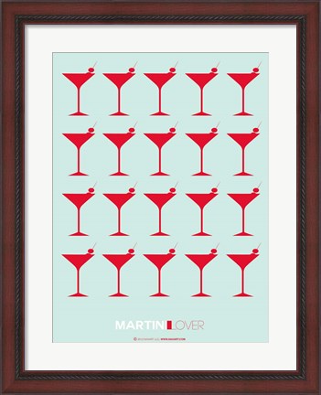 Framed Martini Lover Red Print