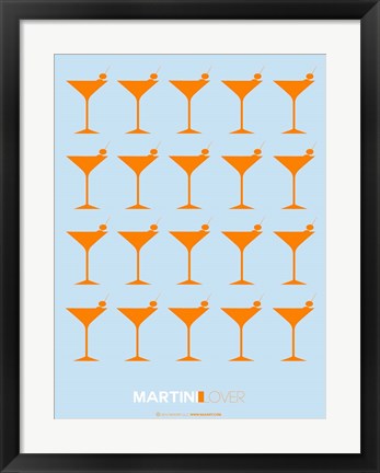 Framed Martini Lover Orange Print