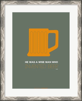 Framed Orange Beer Mug Print