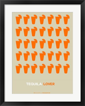 Framed Orange Tequila Shots Print