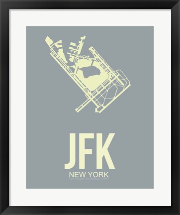 Framed JFK New York 1 Print