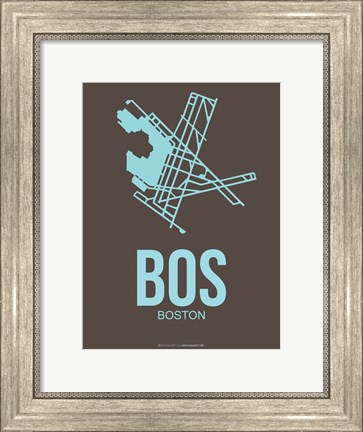 Framed BOS Boston 2 Print