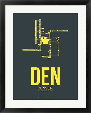 Framed DEN Denver 1 Print