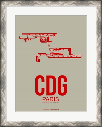 Framed CDG Paris 2 Print