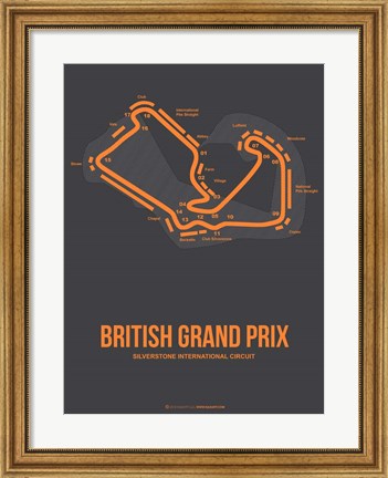 Framed British Grand Prix 3 Print
