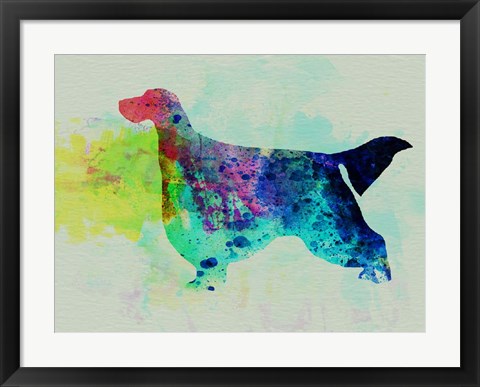 Framed Gordon Setter Watercolor Print