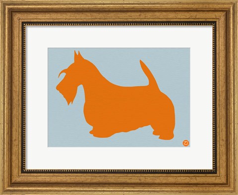 Framed Scottish Terrier Orange Print