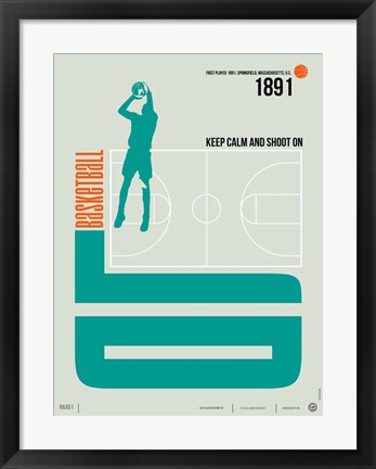 Framed Basketball Print