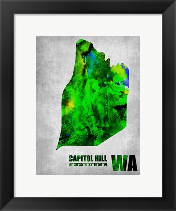 Framed Capitol Hill Washington Print