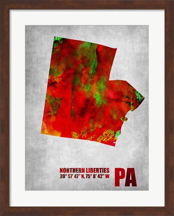 Framed North Liberties Pennsylvania Print
