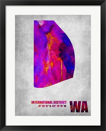 Framed International District Washington Print