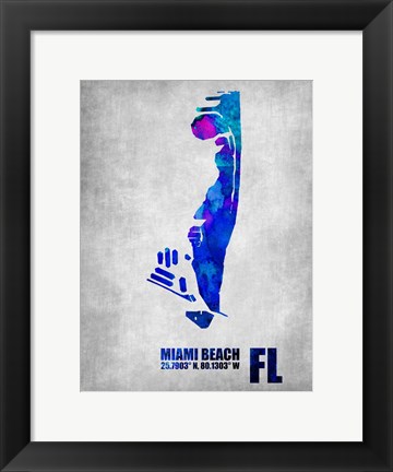Framed Miami Beach Florida Print
