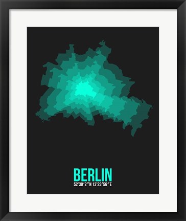 Framed Berlin Radiant Map 3 Print