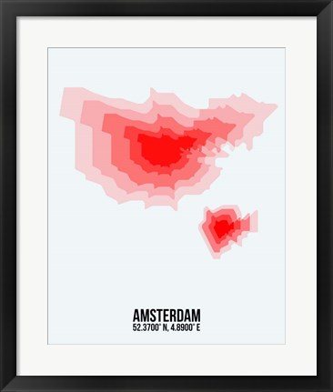 Framed Amsterdam Radiant Map 1 Print