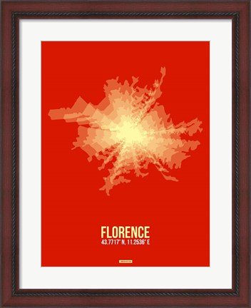 Framed Florence Radiant Map 1 Print