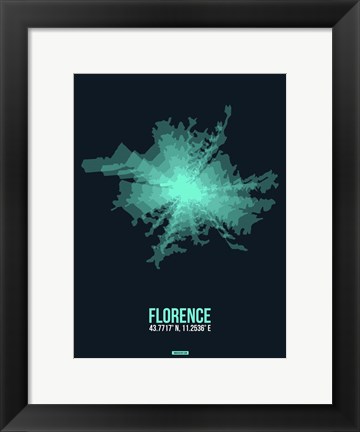 Framed Florence Radiant Map 2 Print