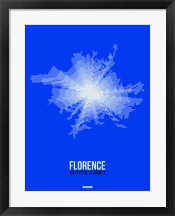 Framed Florence Radiant Map 4 Print