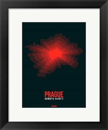 Framed Prague Radiant Map 3 Print