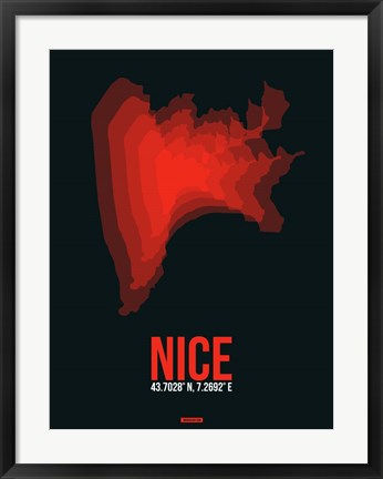 Framed Nice Radiant Map 3 Print