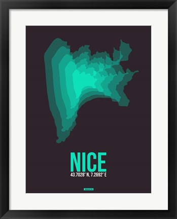 Framed Nice Radiant Map 4 Print