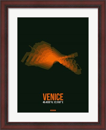 Framed Venice Radiant Map 2 Print