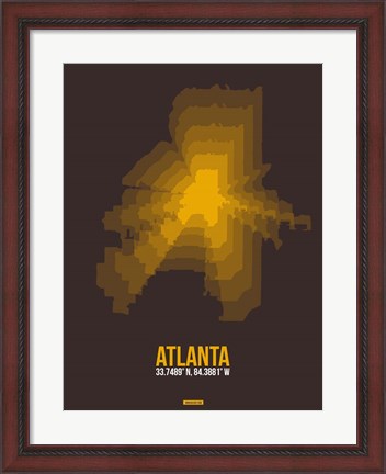 Framed Atlanta Radiant Map 4 Print
